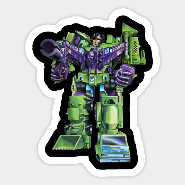 Devastator Diaclone style Boxart Sticker by Draconis130